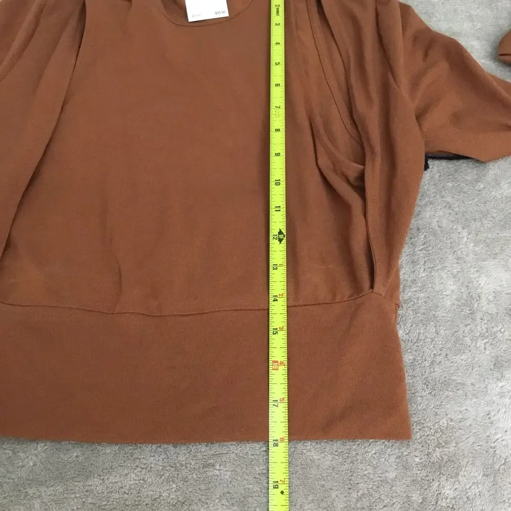 ASTR The Label  Mock Neck Brown Shrug Top Sz XS - Picture 10 of 10